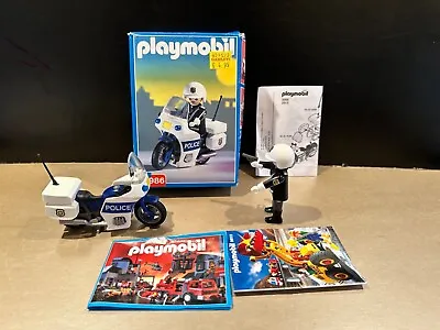 Buy PLAYMOBIL 3986 Policeman On Motorbike ORIGINAL Box • 3.99£