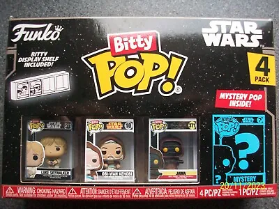 Buy Funko Bitty POP! Star Wars 4 Pack New + Sealed Luke Skywalker Obi-Wan Kenobi • 8.52£