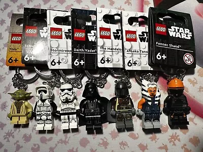 Buy 7 X Lego Figure Keyrings Star Wars Mint With Tags Vader Yoda Troopers Tano Etc • 3.20£