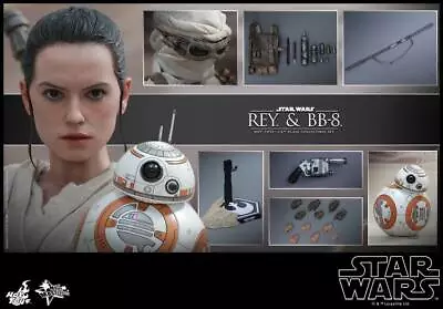 Buy In Hand! Hot Toys MMS337 Star Wars EP VII The Force Awakens 1/6 Rey & BB-8 Set • 275£