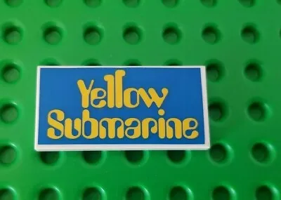 Buy LEGO Yellow Submarine Minifigure Sign Logo Tile Beatles Song Album Record  2016 • 11.78£