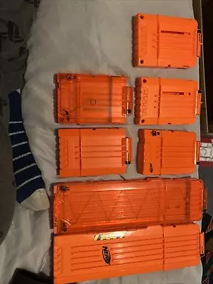 Buy Nerf Ammo Dart Clip Orange Magazines Bundle X 7 | Includes 6,18 • 20£
