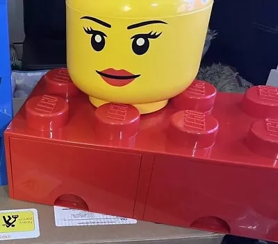 Buy Lego Storage Drawers. Large Head Girl. 8 Knob Brick. Official Lego Brand. • 39.99£