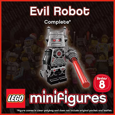 Buy GENUINE LEGO Collectable Minifigures Series 8 Evil Robot Col08-1 Col113 8833 • 6.49£