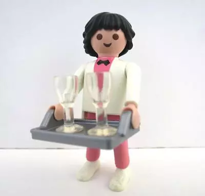 Buy Playmobil Waiter Figure + TRAY Wedding Party / Hotel Cafe Or Victorian Butler • 3£