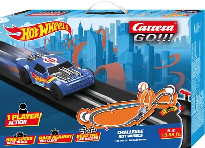 Buy Carrera Go!!! 20068000 Hot Wheels Challenge - Single Track Timed Slot Race Set • 34.99£