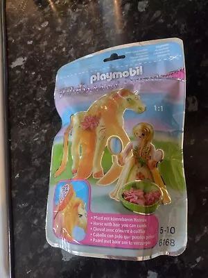 Buy NEW - Playmobil 6168 Princess Sunny And Horse With Brushable Hair - Retired • 10£