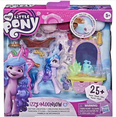 Buy My Little Pony Izzy Moonbow Critter Creation Playset 25+Pcs New Kids Xmas Toy 5+ • 12.19£