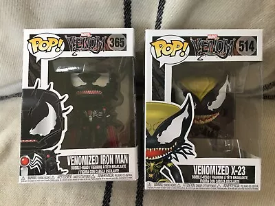 Buy 2 X Marvel Venomized Venom Boxed Funko Pops - Iron Man & X-23 (lot 10) • 12.99£