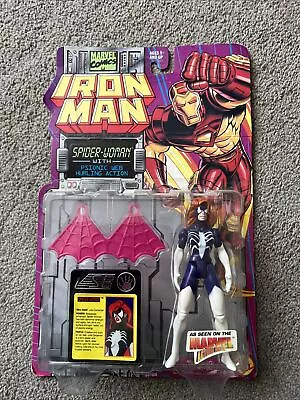 Buy Toybiz Spider-woman Figure With Psionic Web Hurling Action 1994 Sealed Iron Man • 12£