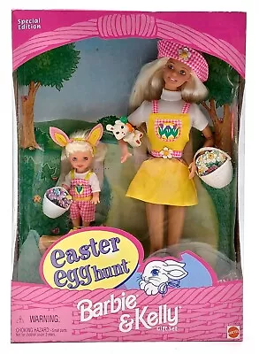 Buy 1997 Barbie Doll & Kelly Easter Egg Hunt Poison Set / Mattel 19014, Original Packaging Damaged • 66.82£