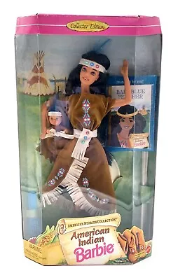 Buy American Indian & Baby Blue Feather American Stories Barbie / Mattel 14715, NrfB • 66.82£