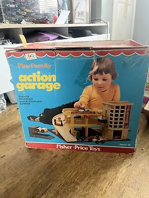 Buy Fisher Price Vintage Play Family Action Garage Boxed (no Cars) • 54.99£