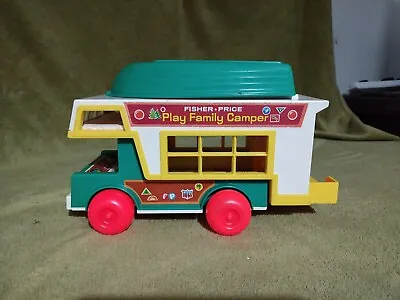 Buy Vintage Fisher Price Play Family Camper Van 1979 And Boat Rv • 15£
