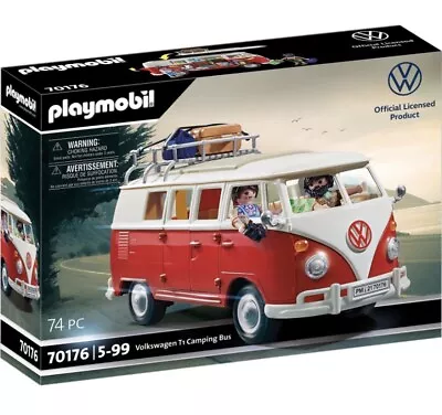 Buy PLAYMOBIL VW Camper Van VOLKSWAGEN T1 Camping Bus - 70176 • 37.99£