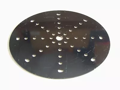 Buy Meccano Compatible 6 Inch Circular Metal Plate Part 146 Gloss Black Not Stamped • 10£