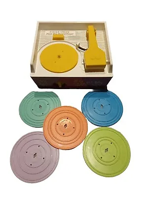 Buy Fisher Price Music Box Record Player (Fully Working) Tested With 5 Disc Songs • 16£