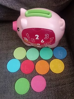Buy Fisher-Price Laugh & Learn Counting Shaking Smart Stages Piggy Bank VGC 10 Coins • 19.50£