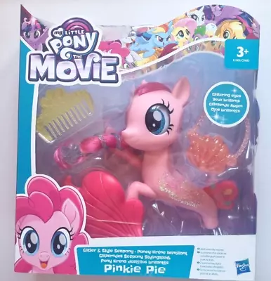 Buy My Little Pony The Movie Pinkie Pie Glitter Style Seapony Figure,pack Creased • 22.90£