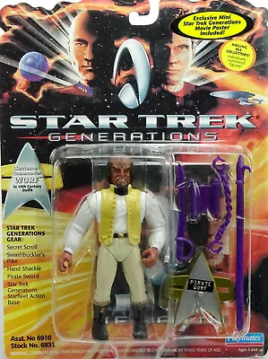Buy STAR TREK GENERATIONS WORF IN 19th CENTURY OUTFIT 4.5  INCH/approx.12cm PLAYMATES E • 10.29£