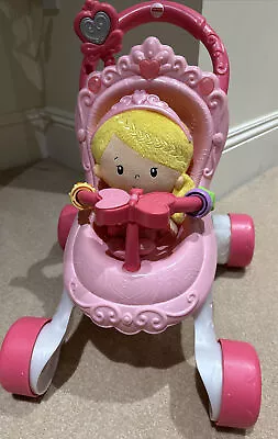 Buy Fisher Price Princess Stroll Along Musical Walker And Doll Set [AC]VC1325 • 15£