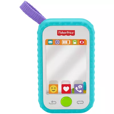 Buy Fisher-Price Selfie Phone Baby Rattle Mirror Teething Topy With Sounds For Kids • 7.99£
