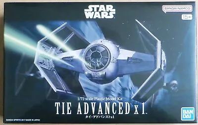 Buy Bandai Imperial TIE Advanced X-1 Fighter Vader 1/72 Scale Model Kit Star Wars • 40£