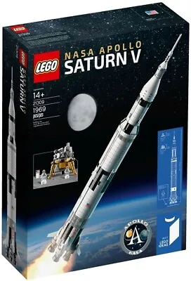 Buy LEGO Ideas 21309 NASA Apollo Saturn V Rocket BRAND NEW SEALED Retired Set • 199.99£