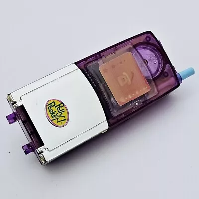 Buy ©1998 BlueBird Toys POLLY POCKET Compact Box MOBILE PHONE Clear Purple Phone • 20.55£