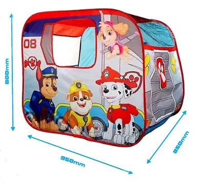 Buy Paw Patrol Campervan Vehicle Pop Up Role Play House Tent Den Indoor Outdoor Fun • 13.95£