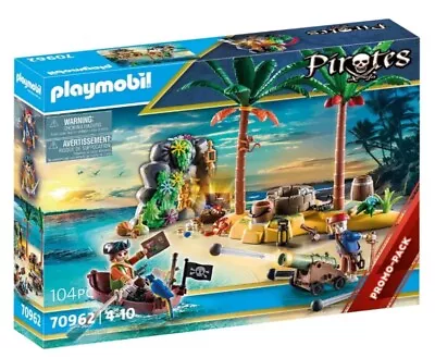 Buy Playmobil 70962 Pirate Treasure Island With Rowboat 104pcs Playset • 25.99£