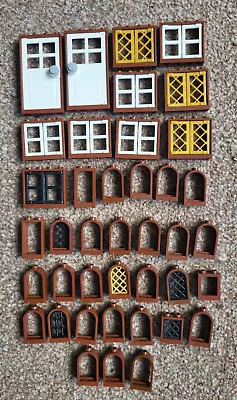 Buy 40x Lego Brown Mixed Windows, Doors And Frames City MOC Bundle • 12.99£