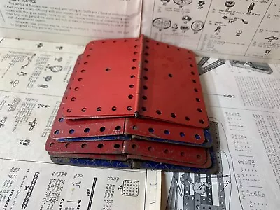 Buy MECCANO 9x10-HOLE HINGED FLAT PLATE. SET OF 7. VINTAGE, USED CONDITION. • 9£