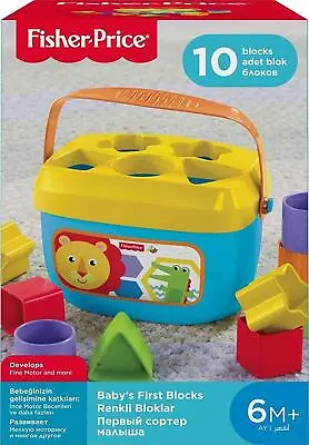 Buy Fisher Price Babys First 10 Block Set Classic Stacking Sorting Play Infants Baby • 12.99£
