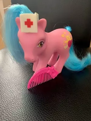 Buy My Little Pony Hasbro G1 Nurse Loveheart Pink With Blue Hair & Nurses Hat VGC • 42£