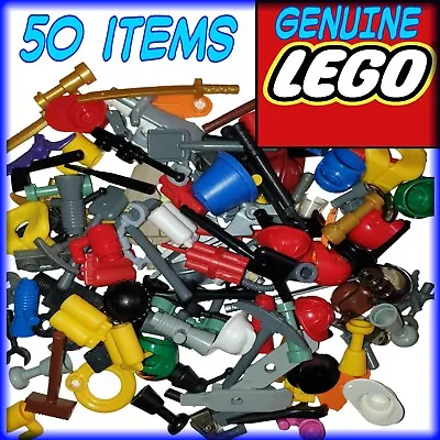 Buy Lego Minifigure Accessories Weapons Bundle.  50+ New Genuine Lego. Free Postage • 5£