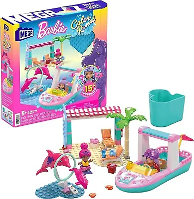Buy Mega Barbie Dolphin Exploration - 2 Dolls + 2 Dolpin - HHW83 Age 5 And Up • 14£