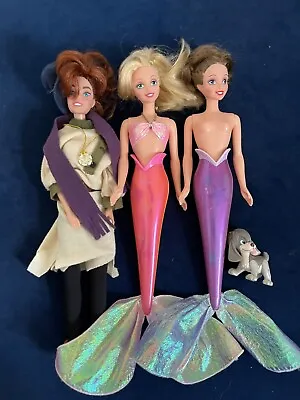 Buy Disney Barbie Doll Little Mermaid Anastasia Arielle Sisters Mattel • 78.05£