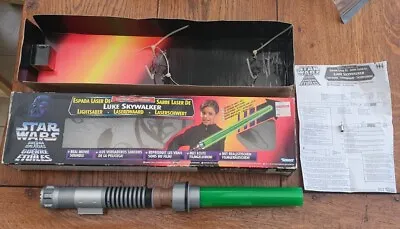 Buy Star Wars Luke Skywalker Green Lightsaber - Boxed / Working - 1995 Kenner • 24.97£