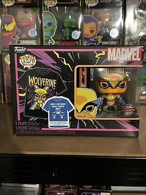 Buy Funko Pop Tees - Marvel Wolverine Special Edition Blacklight Figurine & Tee • 5.50£