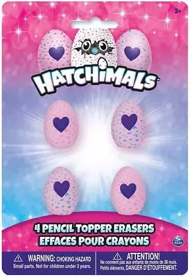 Buy Unique Party 59329 - Hatchimals Egg Pencil Top Erasers Pack Of 4 /To - J1398z • 20.92£