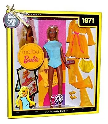 Buy Mattel Barbie  50th Anniversary  12 Inch Doll Set -  1971 Remake  Malibu Barbie • 99.99£