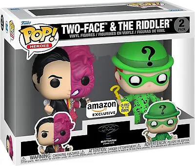 Buy DC Heroes: Two-Face & The Riddler Exclusive GID Funko Pop! Vinyl 2-Pack • 21.99£