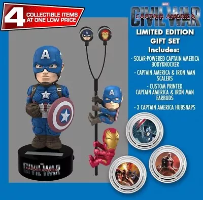 Buy NECA Marvel Captain America 4pk Gift Set Bodyknocker Scalers Earbuds Iron Man • 15£