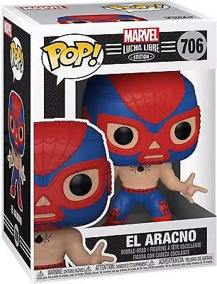 Buy Pop Vinyl 706 Marvel Luchadores Spiderman El Aracno Figure Brand New • 8.98£