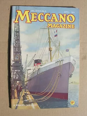 Buy 1951 MECCANO MAGAZINE April Swansea & Mumbles Railway, Qantas, Rotorplane Verne • 8£