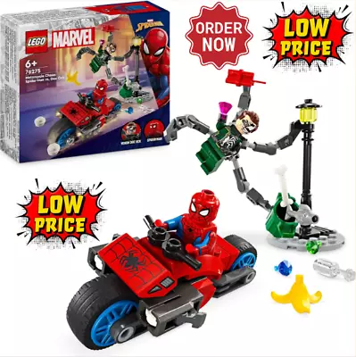 Buy LEGO Marvel 76275 Motorcycle Chase: Spider-Man Vs. Doc Ock Age 6+ 77pcs • 11.97£