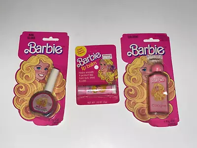 Buy 1986 Barbie * Barbie Cosmetics Nail Polish, Cologne, Lip Balm *Sealed In Package • 24.32£