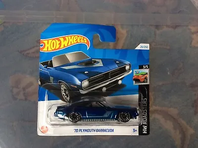 Buy Hot Wheels ‘70 Plymouth Barracuda 20/250 2024 In Blue - Slightly Crushed Blister • 3.75£