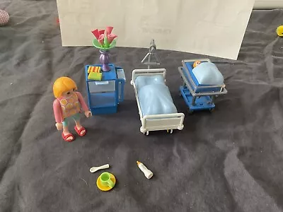Buy Rare Playmobil Hospital Ward Set 6660 - Maternity Room - Mother & Baby • 10£